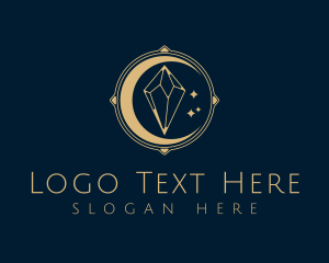 Diamond - Cosmic Crystal Emblem logo design