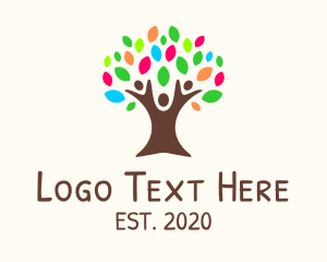 Family - Colorful Community Tree logo design