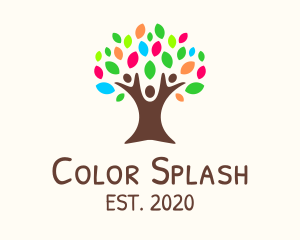 Colorful Community Tree logo design