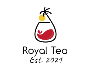 Tropical Red Iced Tea logo design