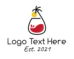 Milkshake - Tropical Red Iced Tea logo design