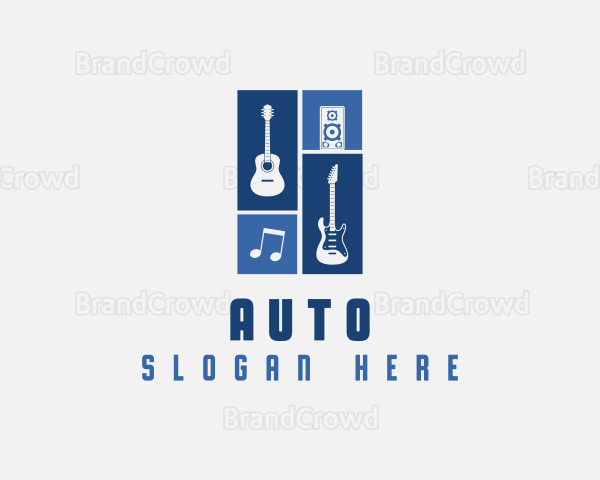 Music Instrument Guitar Logo