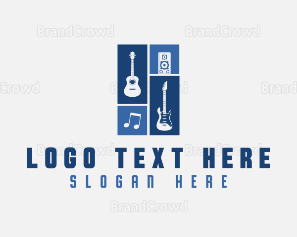 Music Instrument Guitar Logo