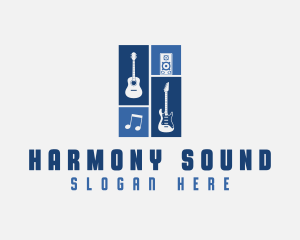 Acoustic - Music Instrument Guitar logo design