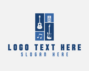 Music - Music Instrument Guitar logo design