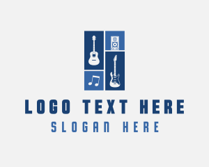 Music School - Music Instrument Guitar logo design