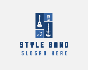 Music Instrument Guitar logo design