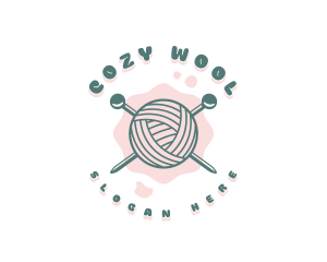 Wool - Cute Knitting Yarn logo design
