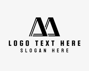 Letter A - Geometric Industrial Construction logo design