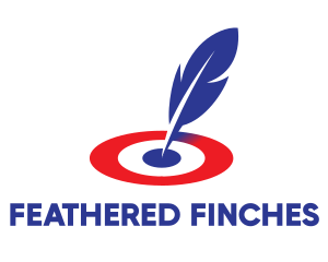 Writing Feather Target logo design