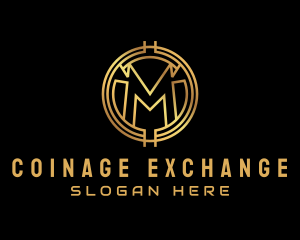 Coinage - Money Coin Letter M logo design