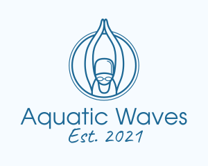 Swimming - Blue Swimming Athlete logo design