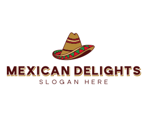 Mexican Sombrero Hat logo design