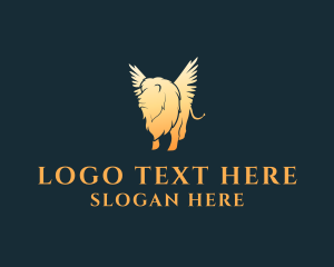 Winged - Mythical Griffin Creature logo design