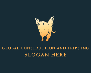 Lion - Mythical Griffin Creature logo design