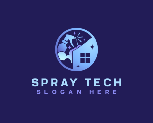 Sprayer - Cleaning Sprayer Sanitize logo design