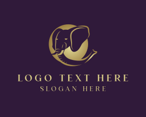 Firm - Safari Wild Elephant Head logo design