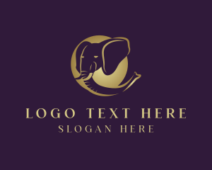 Business - Safari Wild Elephant Head logo design