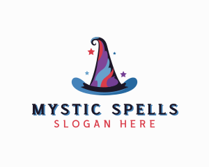 Witch - Magician Wizard Hat logo design