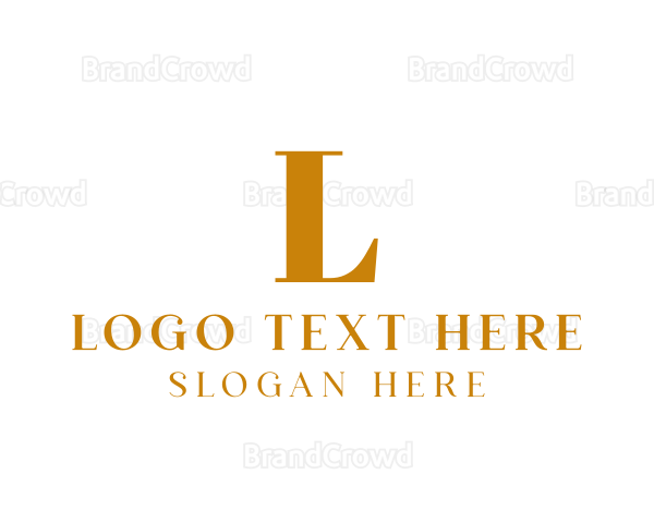 Golden Fancy Lettermark Logo