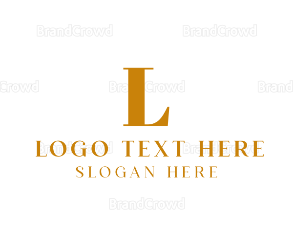 Golden Fancy Lettermark Logo
