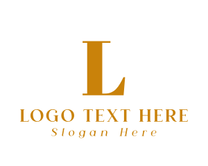 Salon - Golden Fancy Lettermark logo design
