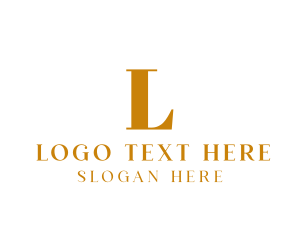 Pr - Golden Fancy Lettermark logo design