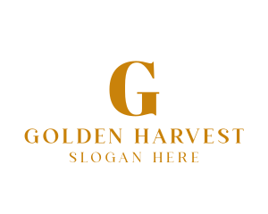 Golden - Golden Fancy Lettermark logo design