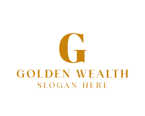 Fortune - Golden Fancy Lettermark logo design