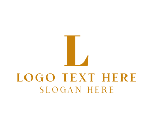 Gold - Golden Fancy Lettermark logo design