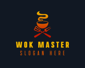 Wok - Hot Spicy Food logo design