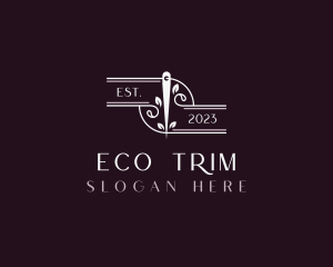 Eco Friendly Tailoring Needle logo design