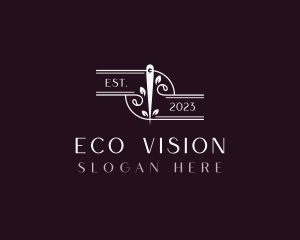 Eco Friendly Tailoring Needle logo design