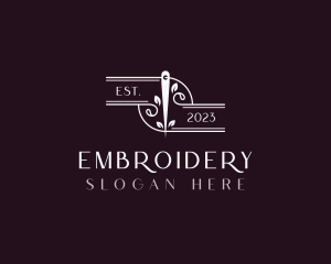 Eco Friendly Tailoring Needle logo design