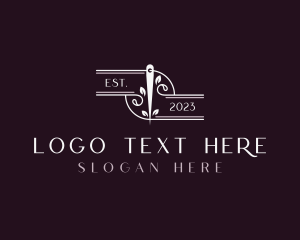 Leaf - Eco Friendly Tailoring Needle logo design