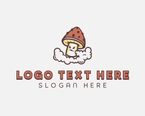 Mushroom - Smoking Mushroom logo design