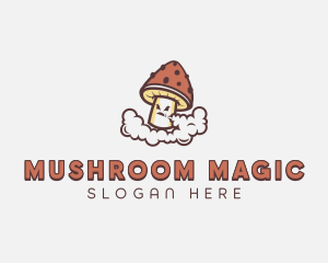 Mushroom - Smoking Mushroom logo design