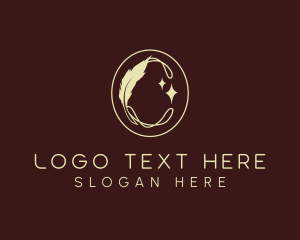 Blogger - Feather Letter C logo design