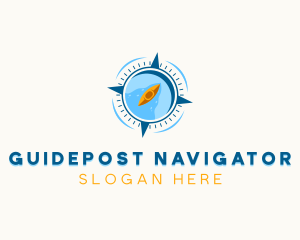 Travel Compass Navigation logo design