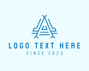Application - Network Telecom Letter A logo design