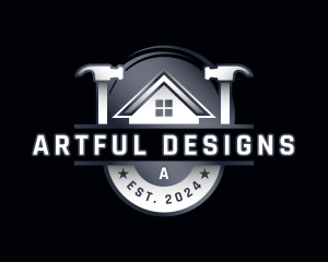 Builder Construction Hammer logo design