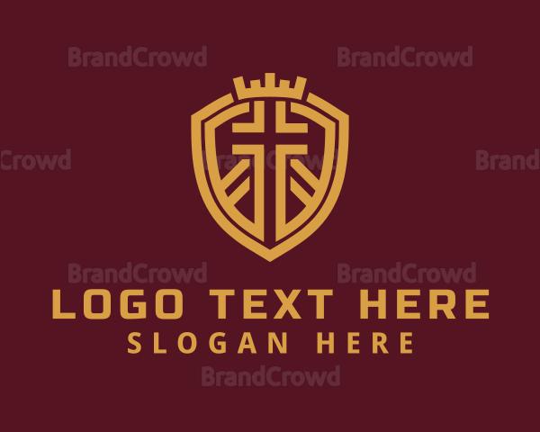 Cross Shield Crown Logo