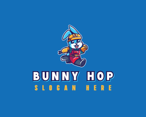 Rabbit Bunny Handyman  logo design