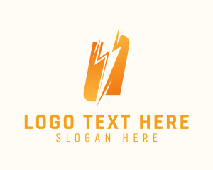 Charge - Lightning Volt Power logo design