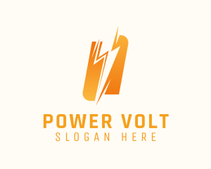 Lightning Volt Power logo design