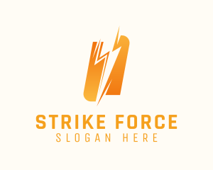 Strike - Lightning Volt Power logo design