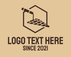 Bricklayer - Construction Trowel Tool logo design
