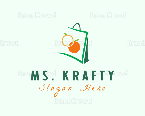 Orange Shopping Bag Logo