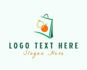 Online Store - Orange Shopping Bag logo design