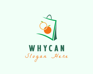 Online Shop - Orange Shopping Bag logo design